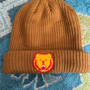 Brown Bear Patch Beanie